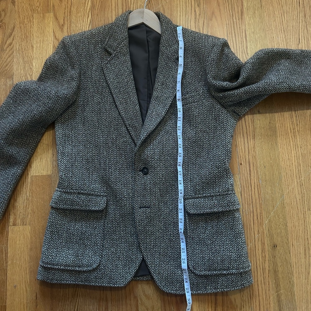 Classic Herringbone Brown Blazer - image 8